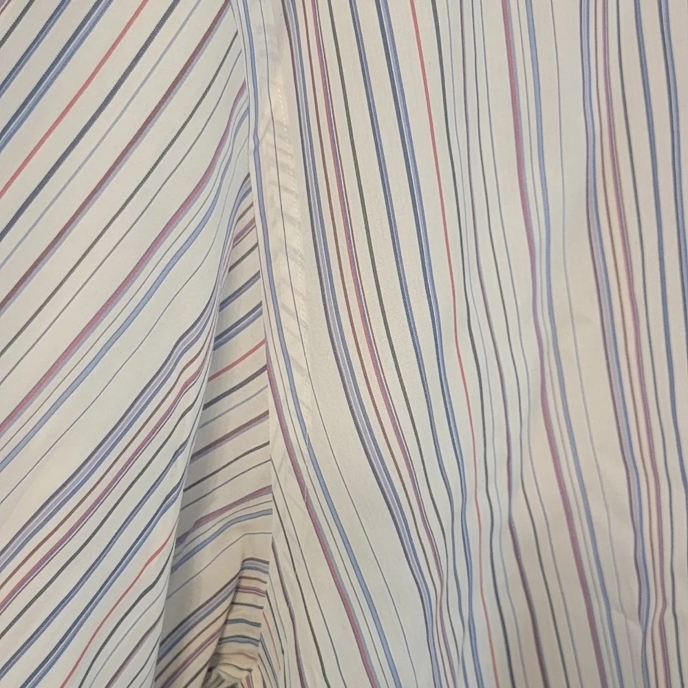 Tailorbyrd Mens Striped Multicolor Preppy‎ Coastal Button Front Size Large